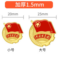 共青团团徽标准款别针大磁扣 学生团员适用团徽 小号直径2cm 别针扣100个装