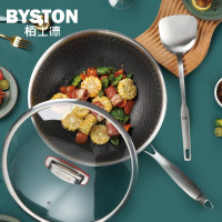 栢士德奥德劳格蜂窝炒锅 BST-117 32公分炒锅+铲子