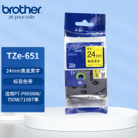 兄弟 TZe-651标签机色带 24mm黄底黑字(适用于PT-P950NW/900W) 单位:个