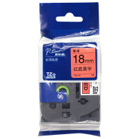 兄弟(brother)TZe-441标签机色带 18mm红底黑字(适用于PT-P950NW/900W) 单位:个