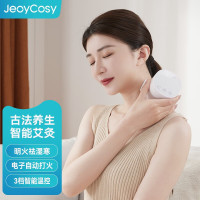 践程 古法艾灸仪热敷明火艾灸仪家用便携艾灸盒竹制蜂窝底节日礼品MH-10 白色