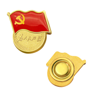 谋福 L9524党员 磁扣胸章别针 加厚磁铁 为人民服务 (为人民服务 磁扣款 9个装)