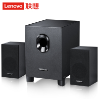 联想(Lenovo)电脑音箱多媒体有线音响 台式机笔记本低音炮带重低音 黑色