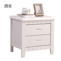 渭星床头柜简约现代卧室床边储物柜标准款白色50*41*50cm
