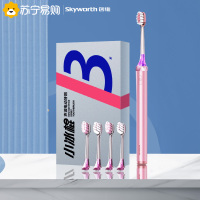 创维小冰棍电动牙刷 成人声波震动电动牙刷 情侣款送男友/送女友 BG31玫瑰金+4刷头
