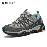 Tri-polar 秋冬高帮情侣登山加绒户外鞋登山鞋徒步越野跑鞋大码男女鞋TP612 加绒灰色 39