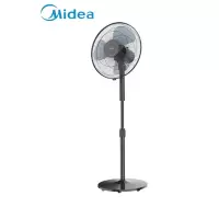 美的/Midea-F 风扇FSA40XE电风扇家用机械式落地扇三叶三档广角送风转页扇高度升降可调轻音节能可拆卸清洗风扇黑