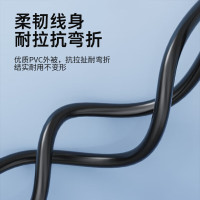 臻威 3.5mm转双卡侬公头音频线 XLR卡农公母电脑声卡接音响连接线功放调音台线 10M