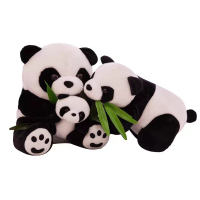 惠居尚品 熊猫摆件坐姿熊猫竹叶款 12厘米