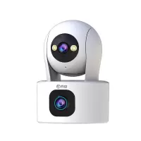 乔安双摄1000万摄像头监控无线wifi网络高清夜视360度全景云台旋转无死角家用可对话