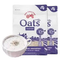 红色拖拉机 燕麦片OMEGA-3 即食免煮 冲饮谷物 早餐麦片 奇亚籽燕麦片 500g*2