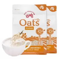 红色拖拉机 燕麦片OMEGA-3 即食免煮 冲饮谷物 早餐麦片 亚麻籽燕麦片 500g*2