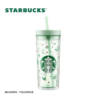 星巴克(starbucks) 473ml绿野秘境款清透吸管杯