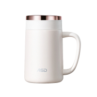爱仕达(ASD)304不锈钢大容量流金办公保温泡茶杯 珠光白 RWS48B8Q-BW