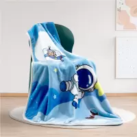 水星家纺(MERCURY)-C 水星家纺 梦幻星空法兰绒毯 100cm×140cm 卡通保暖沙发套午休毯