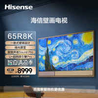 海信壁画电视R8K 65R8K 65英寸 一体式壁画设计 哑光屏显电视机
