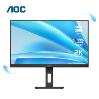 AOC Q24P3C电脑显示器23.8英寸2K高清Type-C90W反向充电升降旋转支架专业设计办公低蓝光爱眼显示屏