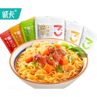 诚卡魔芋面袋装6口味6袋组合(川香麻辣、私厨牛肉、酸菜牛肉、红烧牛肉、香辣牛肉、椒香麻酱)