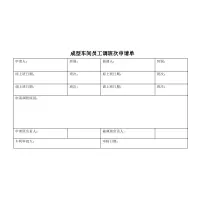 员工调班次申请表 210*145mm 每本100张