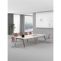小窝厘 会议室桌椅简约时尚会议桌长桌300*宽120CM+10张椅子 含安装