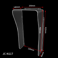 JS-N117亚克力室外门禁机防水罩 250*415mm-透明