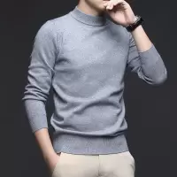 羊毛衫男款含羊毛品质半高领多色韩版青年休闲打底毛衣男
