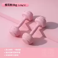 女士健身家用儿童杠铃男士壶铃器材居家练臀操瑜伽套装 马卡粉3kg=1.5kgx2适用80%新手小仙女跳操