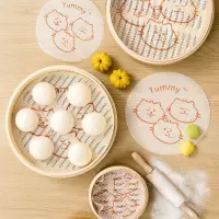 硅胶蒸垫包子脸猫卡通32CM /张