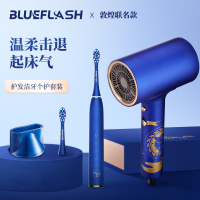 BLUE FLASH 蓝飞星X敦煌美术院 吹风机负离子护发柔顺大功率速干发型专用家庭宿舍发廊 九色鹿款电吹风电动牙刷套装