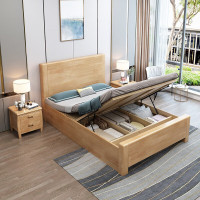 偶尔 NAIGAO系列 实木床 YJ-L-1 单人 单层 胡桃色