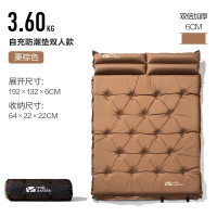 牧高笛防潮垫 户外露营可拼接带枕头双人自动充气垫 NX19663004 栗棕色