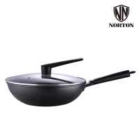 NORTON诺顿厨具聚味 麦饭石煎炒锅1JJW032