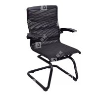 居将 弓形椅办公椅电脑椅护腰工学椅会议椅 圆织带黑色