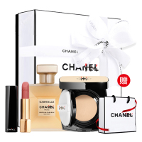 香奈儿(CHANEL)彩妆三件套礼盒 嘉柏丽尔发香喷雾40ml+水粉底气垫N10#+炫亮魅力口红63#蜜桃玫瑰