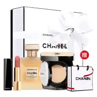 香奈儿(CHANEL)彩妆三件套礼盒 嘉柏丽尔发香喷雾40ml+水粉底气垫N10#+炫亮魅力口红63#蜜桃玫瑰