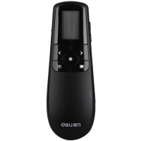 得力激光笔/PPT翻页笔 红光/液晶屏显示/可充电锂电池 2804R