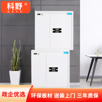 科野 保密柜钢制电子密码文件柜档案室资料档案柜财务双节保密柜 灰白色分双节密码锁