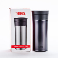 膳魔師(THERMOS) 不锈钢真空水杯 TCMA-400黑色 400ml/个