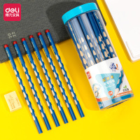 得力HC904-2B_优+洞洞系列桶装2B铅笔(混)(50支/筒)