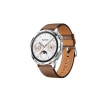 华为HUAWEI WATCH GT4 运动智能表 棕色真皮表带46mm 山茶棕