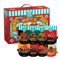 恋上鸭休食礼盒-加油吖 877g 卤味鸭肉类零食网红大礼包