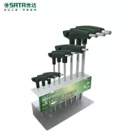 世达(SATA)-ZX09118 装维工具 9件T型内六角扳手组套 扳手套装 平头六角起子螺丝刀2-10mm