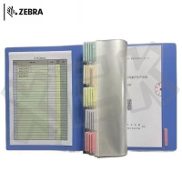 ZEBRA分类标签插袋活页文件夹带盒套 蓝色 A4 30页 单个装