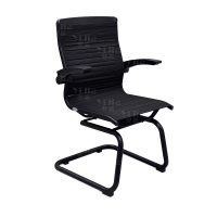 翌嘉 弓形椅办公椅电脑椅护腰工学椅会议椅 宽织带黑色