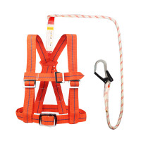 谋福 CNMF 8709 高空双背安全带 单钩攀岩带安全扣防坠落带绳安全带