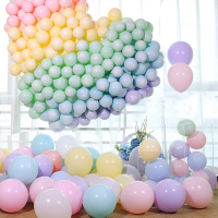 天域 生日表白装饰亚光加厚气球婚房布置马卡龙彩色装10寸混色150个(BY)/包