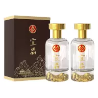 五粮液股份公司出品 五粮液宜品人参酒 金山 52度500ml*2 双瓶装 浓香型白酒