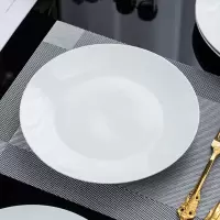 册宣 白色平盘子直径20CM
