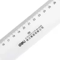 得力(deli) 6240 透明直尺 有机直尺 塑料尺40cm