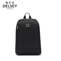DELSEY戴乐世原法国大使商务式电脑背包内部夹层大容量双肩包3715黑色商务电脑背包70371560000